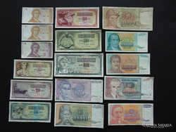 Line of 16 dinar banknotes!