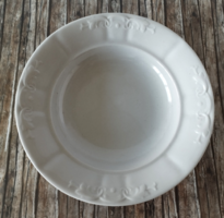 Régi fehér indamintás jelzett Zsolnay mély tányér