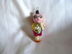 Old glass Christmas tree decoration - character from the fairy tale Cipollino - 