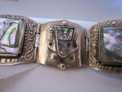 Mexican Aztec Mayan mask bracelet 70s