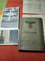 II. VH-s német motoros katona fényképei, igazolványa és fotó a sírjáról