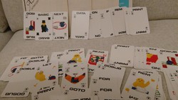 Retro educational development game: basic programmer, program reader and black peter card games