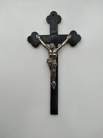 Plastic cross, metal crucifix