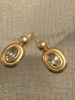 Old gold stone earrings