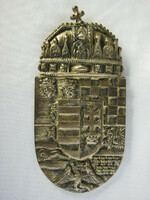 Copper wall decoration Hungarian coat of arms
