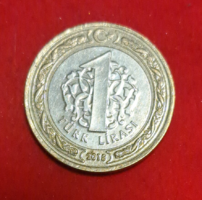 2018. Turkey 1 lira, bimetal (496)