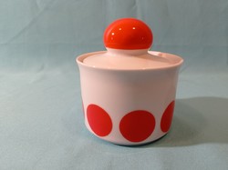 Bavaria porcelain sugar bowl with red dots