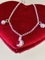 Graceful silver bracelet with pendants