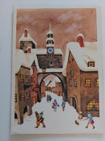 Retro képeslap B. Lazetzky Stella rajza 1983