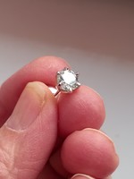 2.14Ct vvs1 h valodi round bluish-white moissanite diamond 925 sterling silver