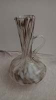 Large size, from Murano? Vase, spout, brown and white glass jug, glass vase, decorative glass