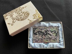 Metal business card holder with special pattern and gift box