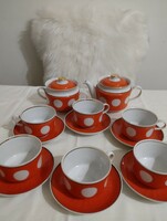 Russian Soviet polka dot tea set