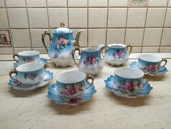 Régi MZ Austria jelzett, számozott, szecessziós porcelán teáskészlet eladó! 5 személyes készlet