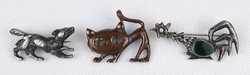 1Q220 old artistic animal brooch dress brooch 3 pieces