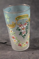 Antique hand-painted art nouveau wine glass 479
