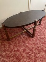 Retro coffee table covered in leather