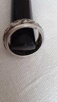 Silver ring with small sparkling stones