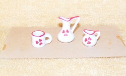 Reutter porcelain pouring set for doll house, doll accessory
