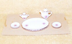 Porcelain set for doll house, doll accessory