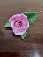 Herendi rózsaszín porcelán rózsa 1.oszt.