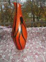 Tófej retro ceramic vase 23.5 cm - stylized dancing figures