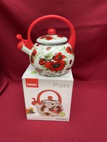 Beautiful 2.2 liter new poppy teapot tea maker village peasant