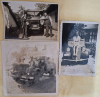 Three old car photos are for sale together