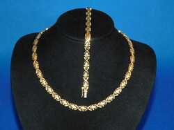 Gold 14k women's necklace + bracelet 34.9 Gr