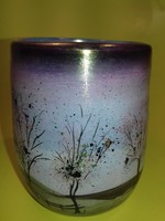 EISCH jelzett eredeti extrém ritka festett kis váza gyűjteménybe is