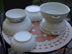 6 pieces!!! Antique porcelain bowl (stew, scones)