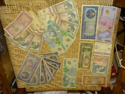 22 mixed Romanian lei Romania 1966-2001 banknotes paper money
