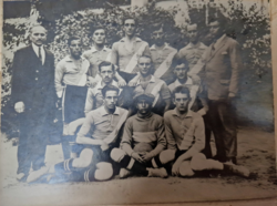 Old large photo of a soccer team in Budapest 1926