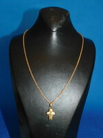 Gold 14k anchor necklace + cross 14.3 Gr