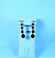 Beautiful 14k gold earrings with black onyx gemstones!!!
