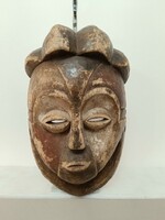 Antique African Patinated Wooden Mask of the Pende Tribe from Congo, African Mask 936 Dob 52 7899