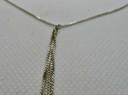 Very elegant thin shiny silver necklaces
