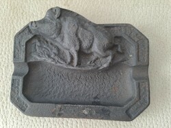 Cast iron boar ashtray