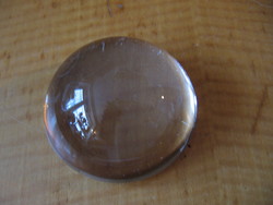 Glass hemispherical paperweight