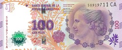 Argentína 100 peso, 2016, UNC bankjegy