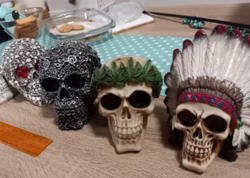 Artificial bone, resin skulls with different motifs