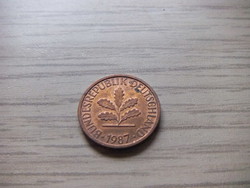 1 Pfennig 1987 ( f ) Germany