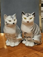 Pair of ceramic retro cats