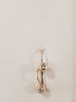 14.Cr. Gold earrings. Button socket