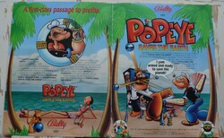 Pinball flyer Bally "Popeye" flipper reklám prospektus