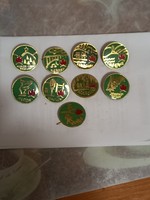 9 Pioneer Wandering Camp badges.
