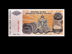 UNC - 500 000 DÍNÁR - HORVÁTORSZÁG - 1993
