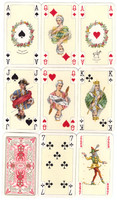 50. Samba canasta tripla csomag francia kártya Piatnik 1960 körül 3 X (52 lap + 3 joker)