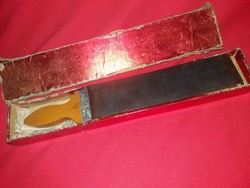 Antique Hungarian small handle razor with polishing / polishing tool box with instructions for use according to the pictures