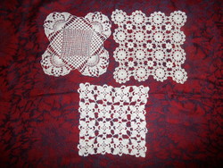 Hand crocheted lace tablecloth (3 pcs.)
